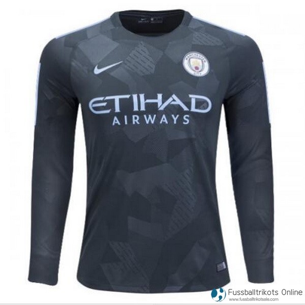 Manchester City Trikot Ausweich ML 2017-18 Fussballtrikots Günstig